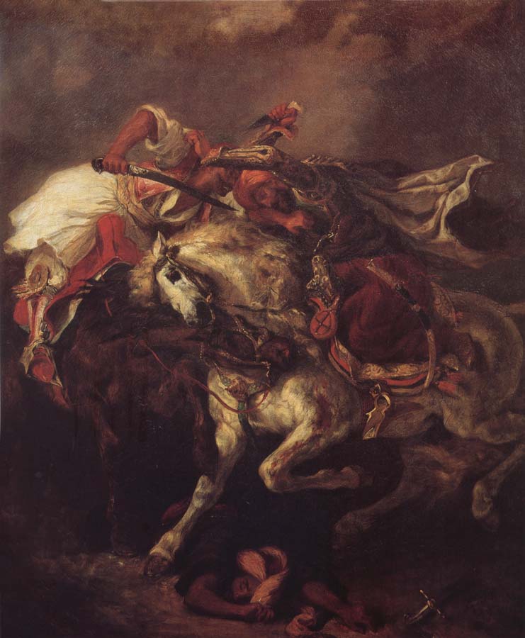 The battle of the Giaurs with the Pascha, after Byrons poem The Giaour